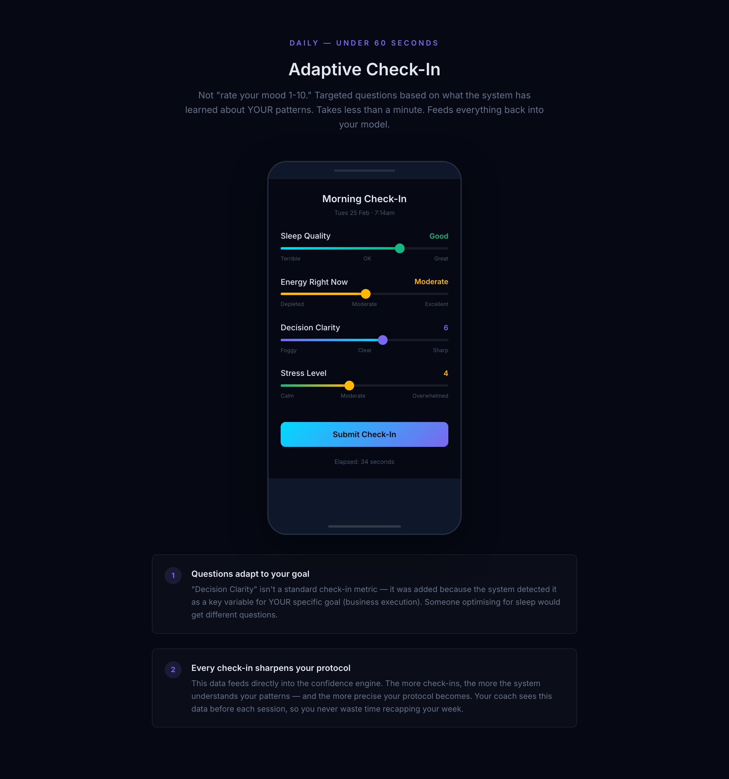 MyOS daily check-in